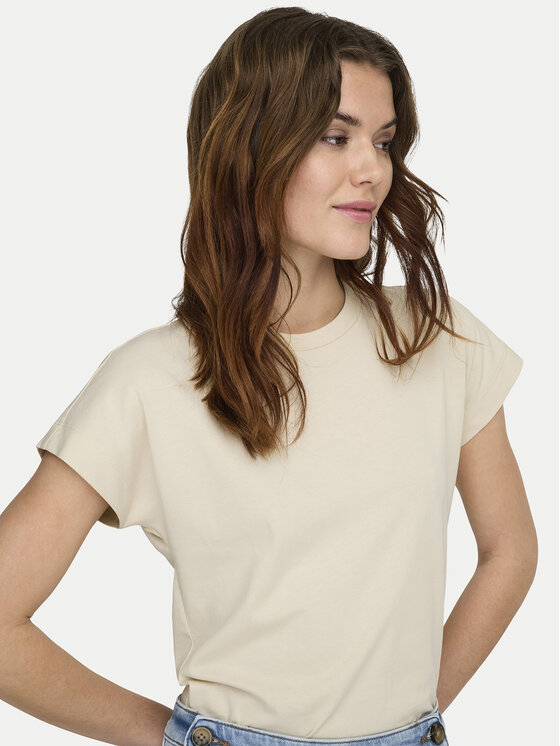 ONLY ONLY Camiseta Erica 15308926 Beis Oversize