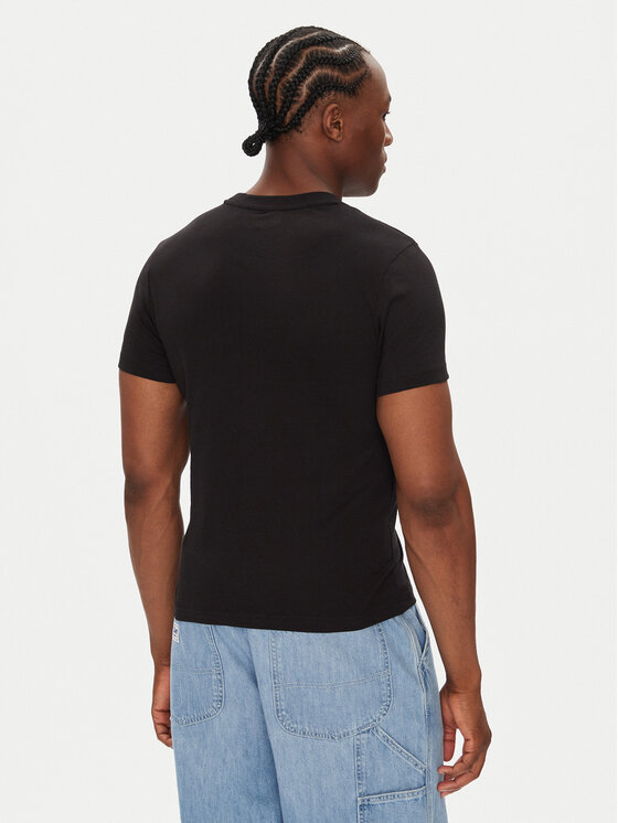 Kappa Kappa Футболка Logo Korpo Cafers 304J150 Чорний Slim Fit