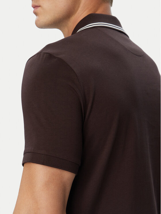 MICHAEL Michael Kors MICHAEL Michael Kors Polo CF6536S19P Marrón oscuro Regular Fit