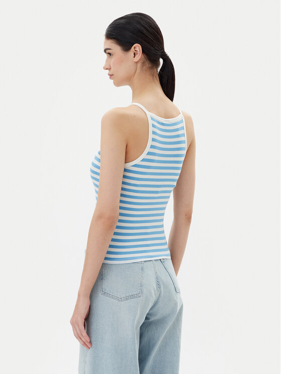 Pieces Pieces Топ Jane 17155477 Голубий Slim Fit