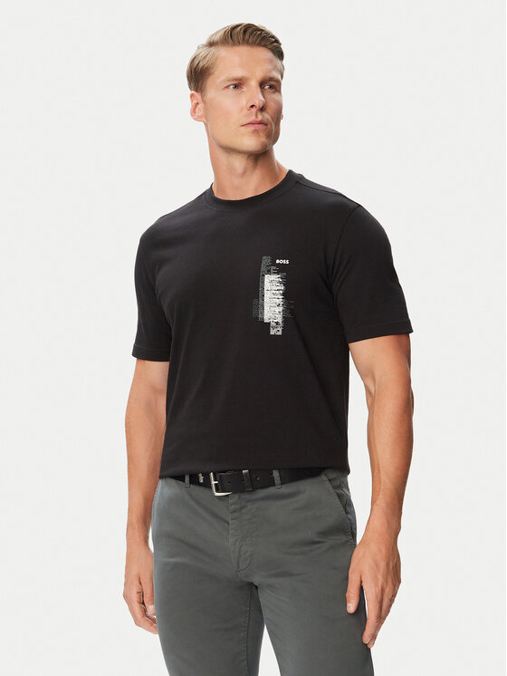 BOSS BOSS Camiseta 50571291 Negro Regular Fit