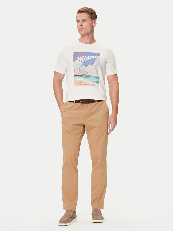 Gant Gant Camiseta 2003341 Écru Regular Fit