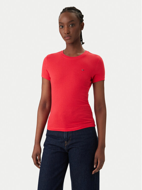 Tommy Jeans Tommy Jeans Camiseta DW0DW20459 Rojo Slim Fit