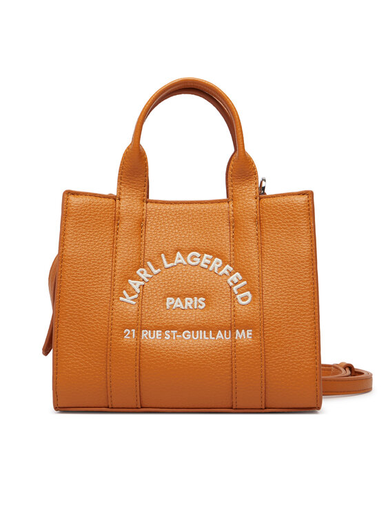 KARL LAGERFELD Ročna torba KARL LAGERFELD B1W30042 Oranžna