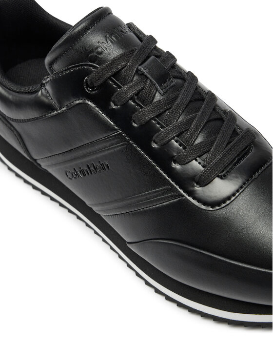 Calvin Klein Сникърси Calvin Klein Low Top Lace Up Lth Hf HM0HM01553 Черен