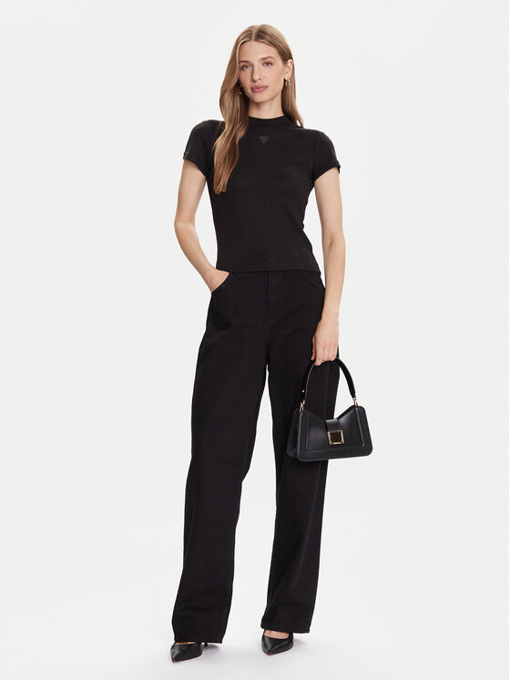 Guess Guess Футболка W5BP07 KCGM2 Чорний Slim Fit