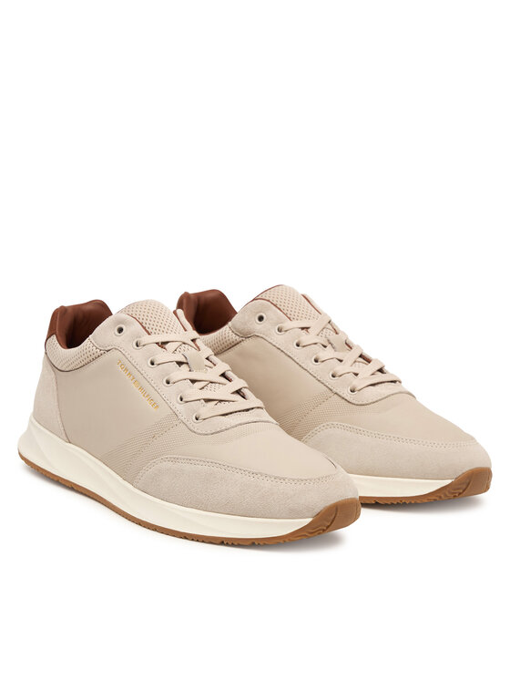 Tommy Hilfiger Laisvalaikio batai Tommy Hilfiger Dressy Runner FM0FM05910 Šviesiai smėlinė