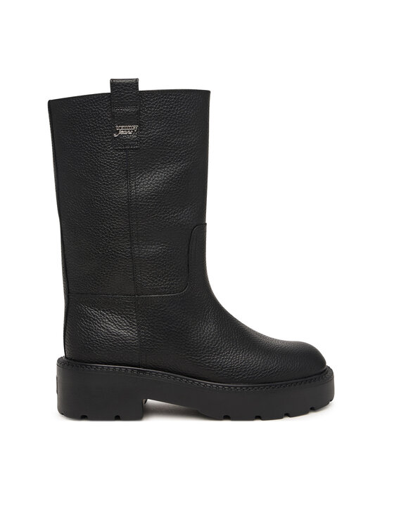 Tommy Jeans Čižmy Tommy Jeans Tjw Tubular Mid Boots EN0EN03111 Čierna