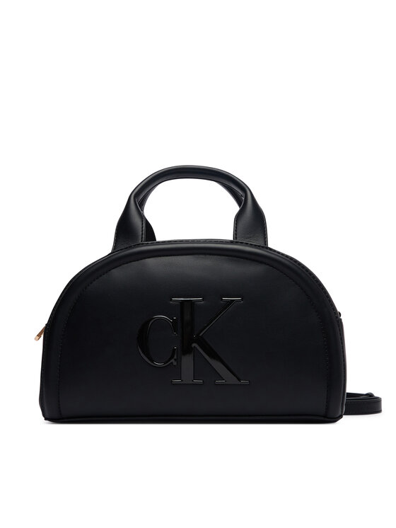Calvin Klein Дамска чанта Calvin Klein Bold Ck Dome Crossbody LV04F3895G Черен