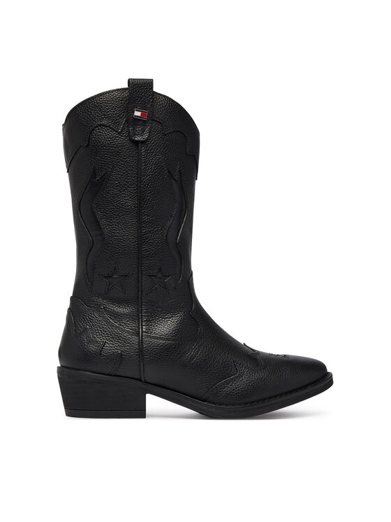 Tommy Hilfiger Kovbojská obuv Tommy Hilfiger T3A6-35193-0036 Černá