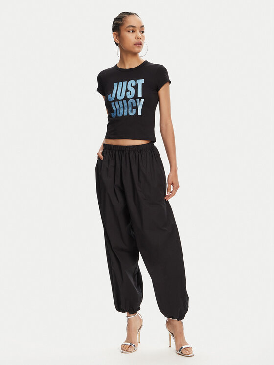 Juicy Couture Juicy Couture Футболка Just Juicy JCGCT125040 Чорний Slim Fit