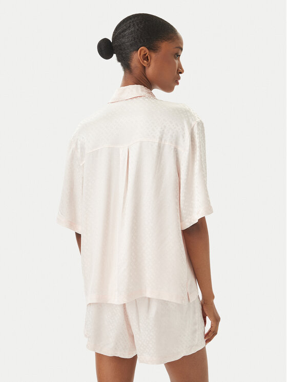 HUGO HUGO Pižamos marškiniai Style B 50561023 Šviesiai rožinė Oversize