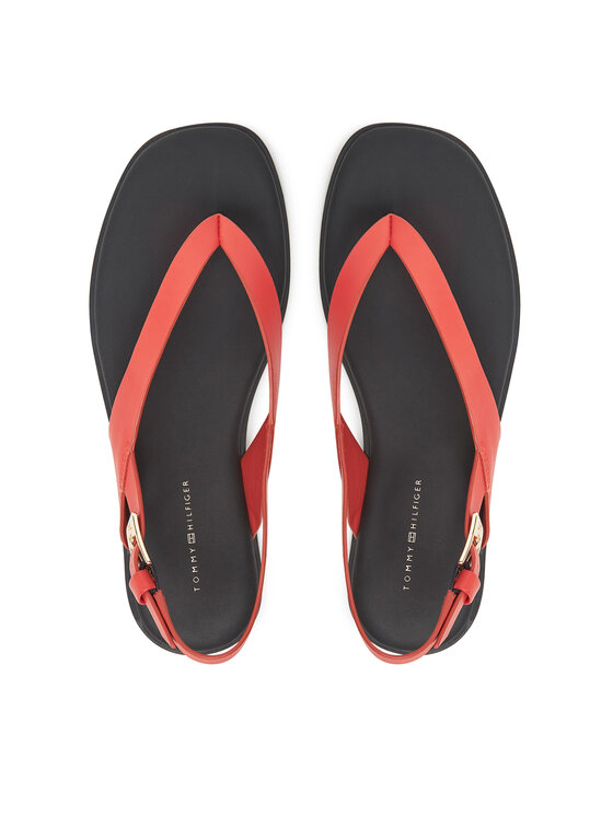 Tommy Hilfiger Sandales Tommy Hilfiger Color Block Thong Flat Sandal FW0FW08883 Oranžs