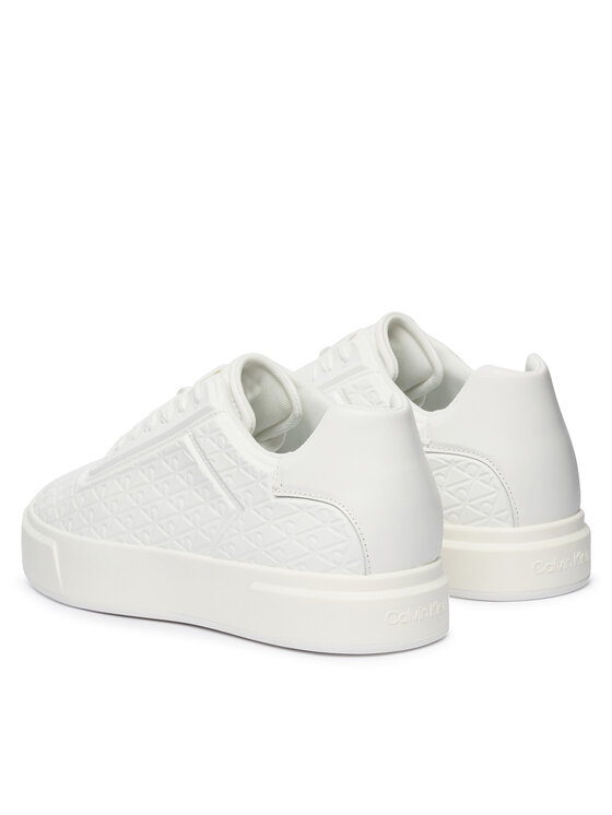 Calvin Klein Tenisice Calvin Klein Beasket Cup Oxf Lup Hf Aop Lth HM0HM02132 Bijela