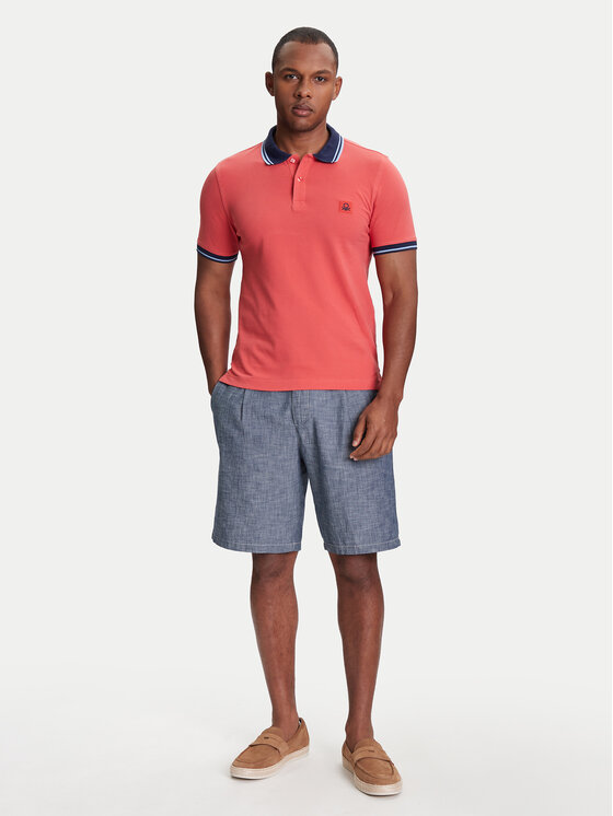 United Colors Of Benetton United Colors Of Benetton Поло 3F9HU302E Бордовий Regular Fit