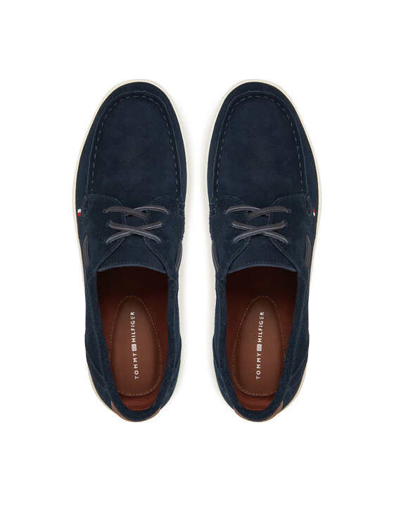 Tommy Hilfiger Nizki čevlji Tommy Hilfiger Modern Light Hybrid Suede Boat S FM0FM05352 Mornarsko modra