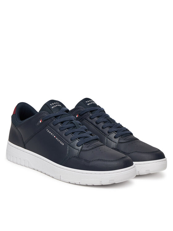 Tommy Hilfiger Sneakersy Tommy Hilfiger Basket Core Lite Lth Mix FM0FM05518 Granatowy