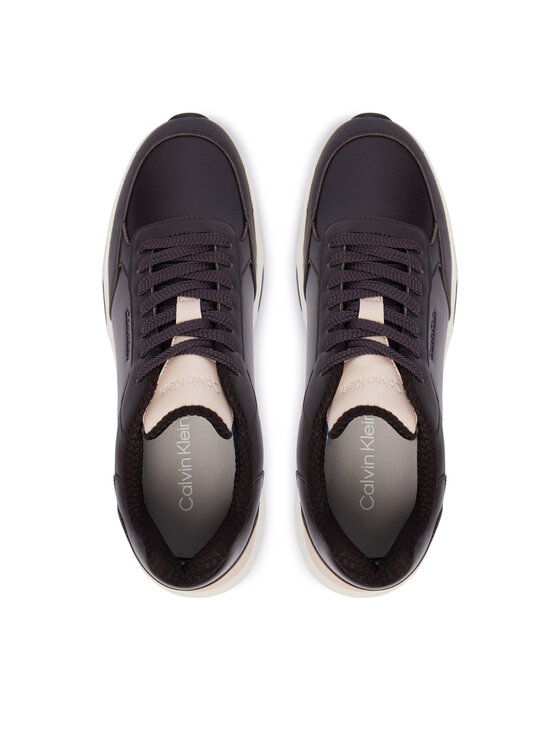Calvin Klein Sneakersy Calvin Klein City Runner Laceup Lth Mix HM0HM02309 Bordová