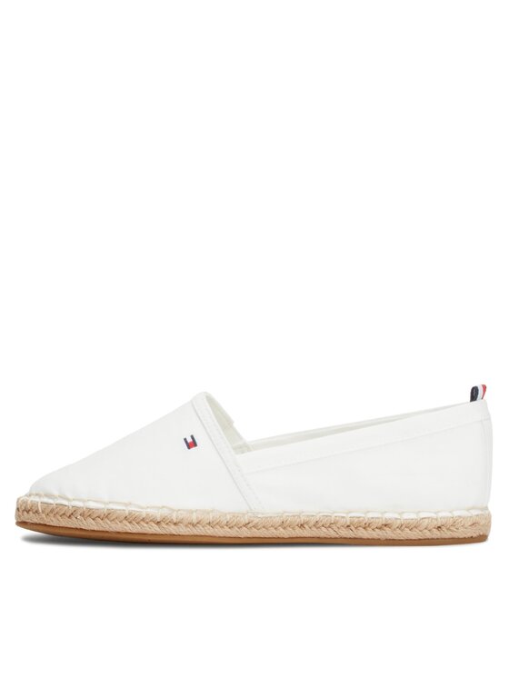 Tommy Hilfiger Espadrilės Tommy Hilfiger Basic Tommy Flat Espadrille FW0FW06497 Écru