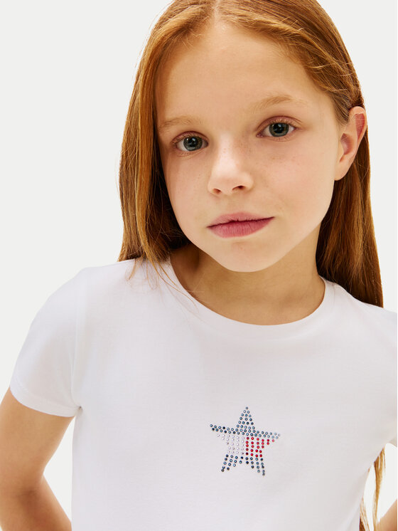 Tommy Hilfiger Tommy Hilfiger Camiseta KG0KG09097 Blanco Extra Slim Fit