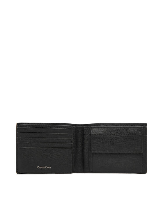 Calvin Klein Maks Calvin Klein Emblem Hw Trifold W/ Coin LV04D1283G Melns