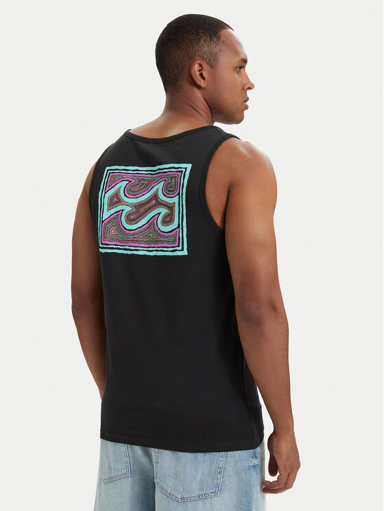 Billabong Billabong Camiseta sin mangas Crayon Wave EBYZT00302 Negro Regular Fit