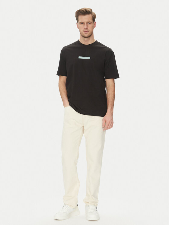 Calvin Klein Jeans Calvin Klein Jeans Majica Nyc 2025 J30J327524 Črna Regular Fit