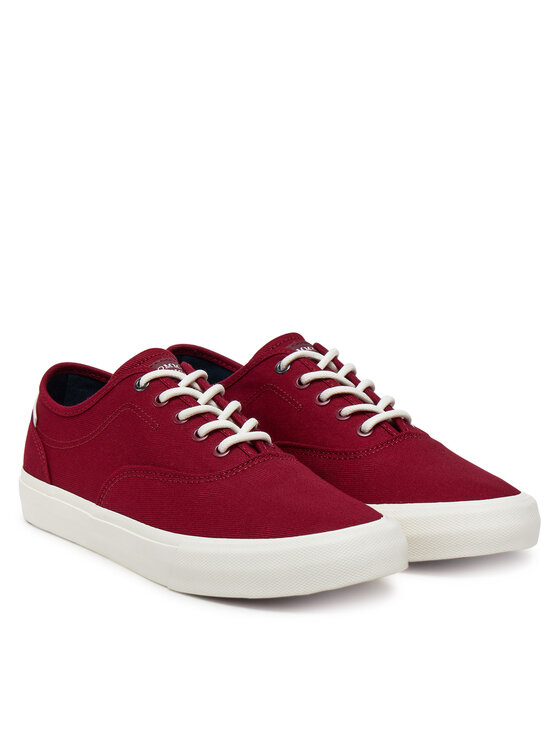 Tommy Hilfiger Tenisówki Tommy Hilfiger Hi Vulc Oxford Twill FM0FM05400 Czerwony