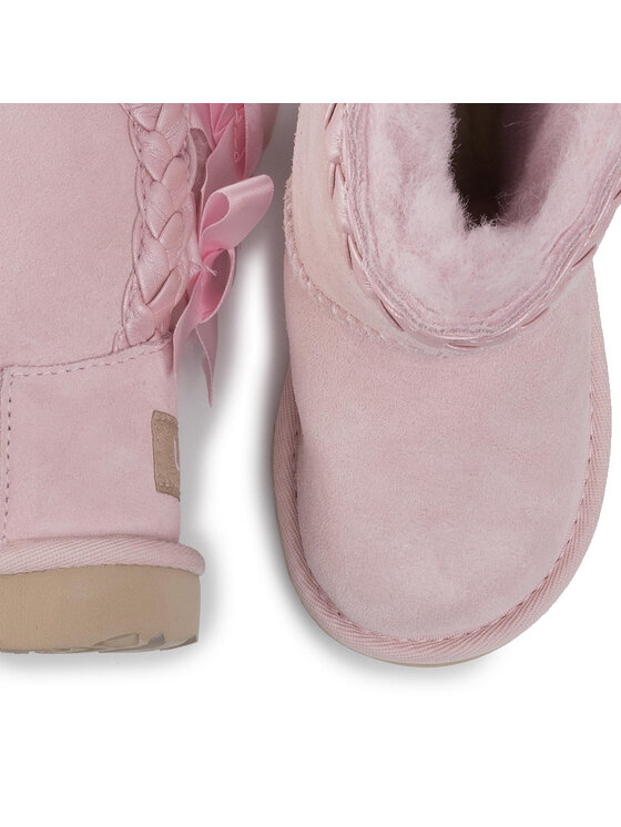 Ugg Śniegowce Ugg T Classic Short II Braided 1103617T Różowy