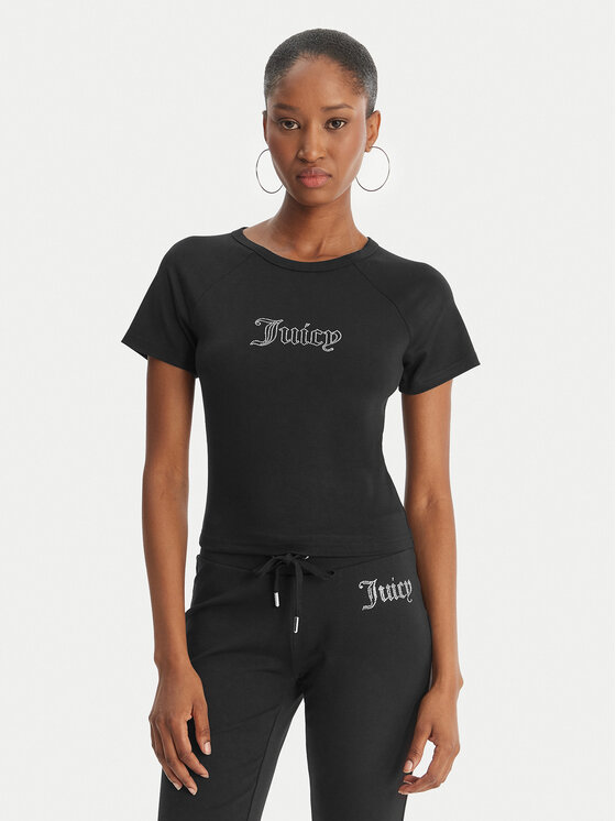 Juicy Couture Juicy Couture Camiseta Baby JCWCT126317 Negro Slim Fit