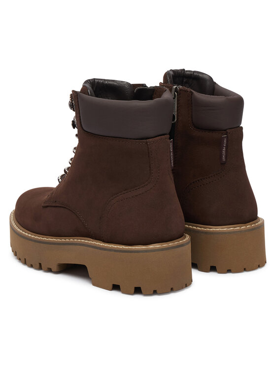 Tommy Jeans Planinarske cipele Tommy Jeans Tjw Platform Nubuck Boots EN0EN03114 Smeđa