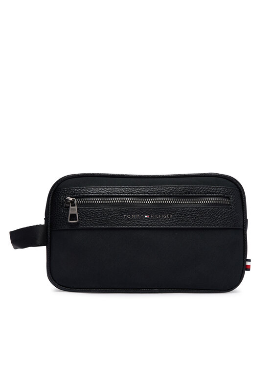 Tommy Hilfiger Kozmetični kovček Tommy Hilfiger Th Repreve Washbag AM0AM14514 Črna