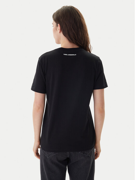 KARL LAGERFELD KARL LAGERFELD Camiseta B1W17091 Negro Regular Fit