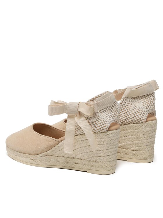 Manebi Еспадрильї Manebi Low Wedge Espadrilles M 1.1 WL Бежевий