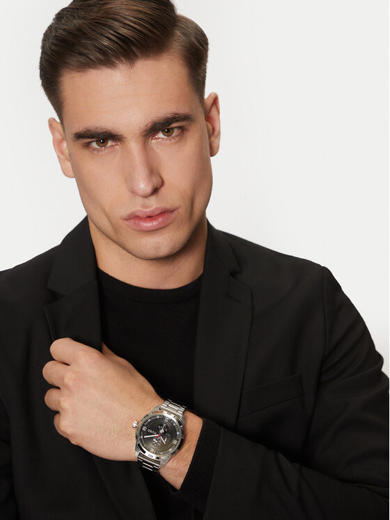 HUGO Годинник HUGO Grip 1530276 Срібний