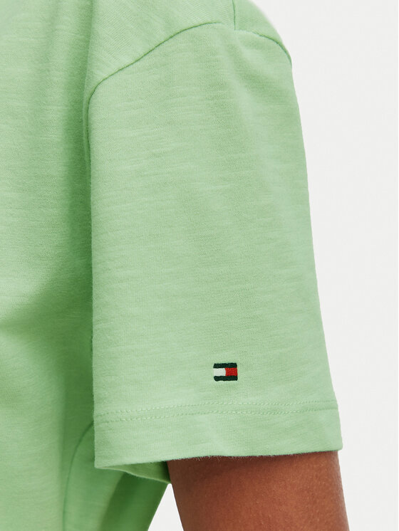 Tommy Hilfiger Tommy Hilfiger Camiseta WW0WW49256 Verde claro Relaxed Fit