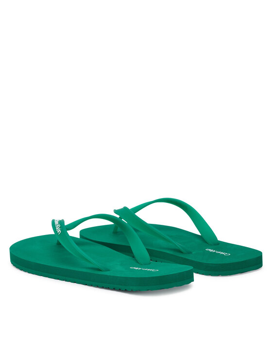 Calvin Klein Джапанки Calvin Klein Logo Strap HM0HM02105 Зелен