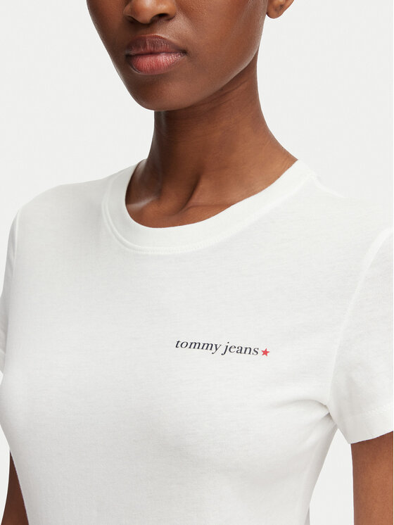 Tommy Jeans Tommy Jeans Camiseta Ess Logo DW0DW23479 Blanco Slim Fit