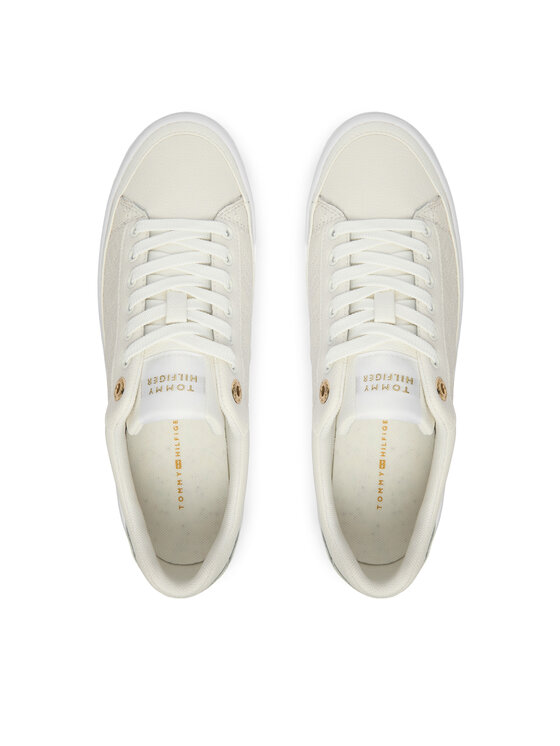 Tommy Hilfiger Sneakers Tommy Hilfiger Th Platform Sneaker Quilted FW0FW09265 Écru