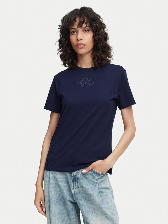 HUGO HUGO Camiseta Damacia 8 50573353 Azul marino Regular Fit