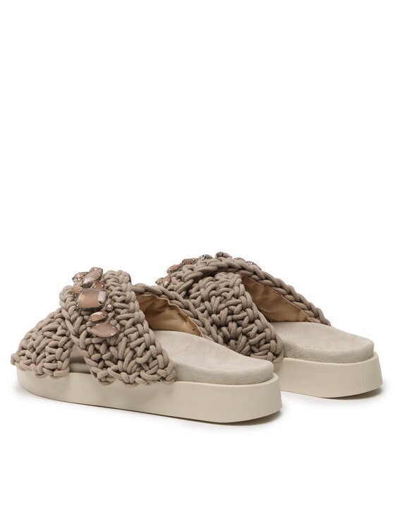 Inuikii Шльопанці Inuikii Woven Stones 70104-106 Коричневий