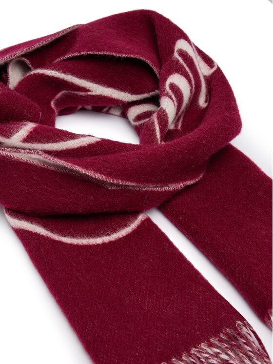 Tommy Hilfiger Šál Tommy Hilfiger Script Logo AW0AW17786 Bordová