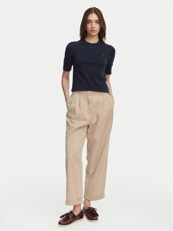 Tommy Hilfiger Tommy Hilfiger Džemper WW0WW49705 Tamnoplava Slim Fit