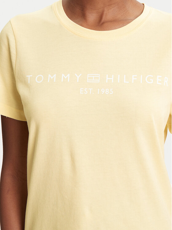 Tommy Hilfiger Tommy Hilfiger Majica WW0WW40276 Rumena Regular Fit