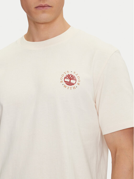 Timberland Timberland T-shirt TB0A6DPD Krem Regular Fit