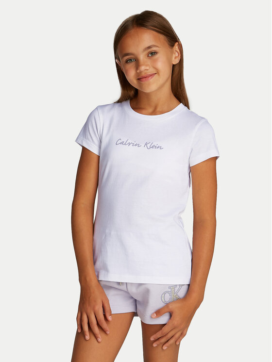 Calvin Klein Jeans Calvin Klein Jeans Marškinėliai Script Logo IG0IG02857 Balta Slim Fit
