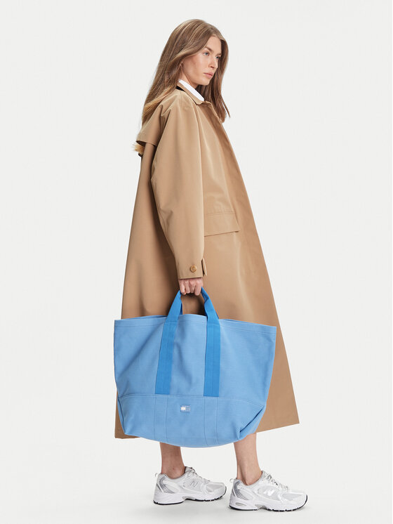 Tommy Jeans Borsetta Tommy Jeans Tjw Tote Edition Canvas AW0AW17542 Blu