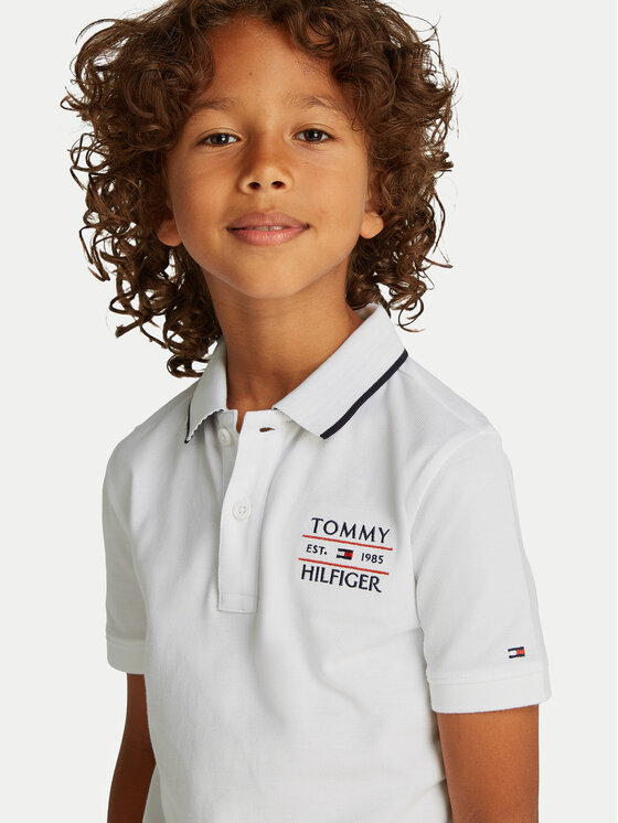 Tommy Hilfiger Tommy Hilfiger Polo majica KB0KB09524 S Bela Regular Fit