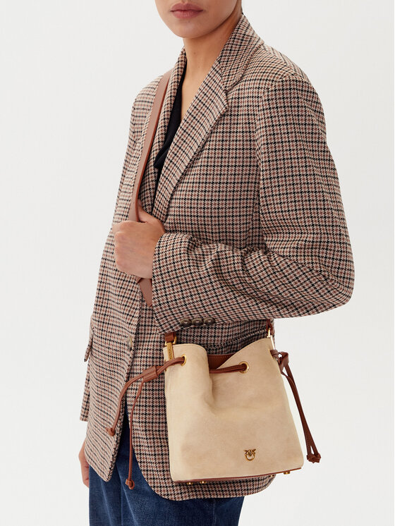PINKO Torebka PINKO Secchiello Mini PE 25 PLTT 104303 A2CC Beżowy