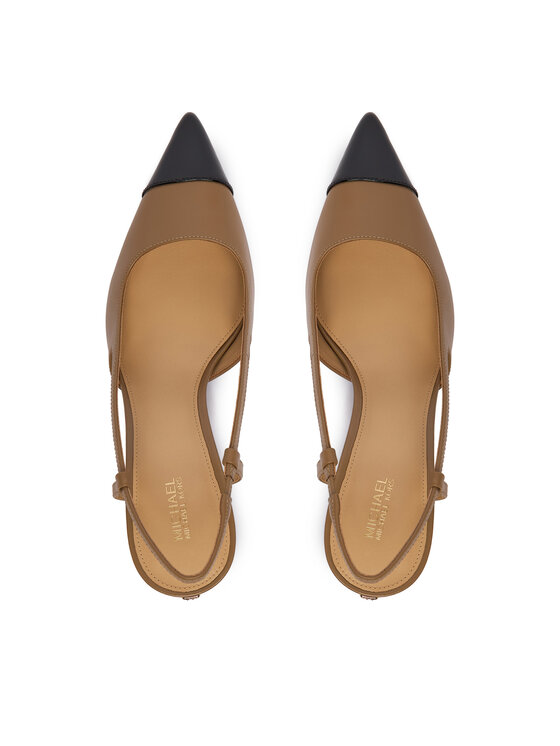 MICHAEL Michael Kors Туфлі MICHAEL Michael Kors Alora Toe Cao Mid Sling 40R6AOMS1L Коричневий